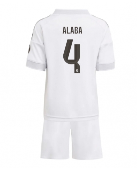 Real Madrid David Alaba #4 Maglia Gara Casa Repliche 2025-26 Bambino Maniche Corte